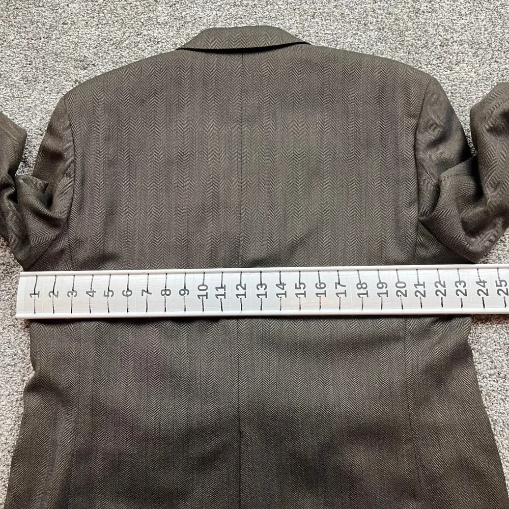 Ralph Lauren Blazer Mens 46R Brown Herringbone Wool Sport Coat suit coat classic